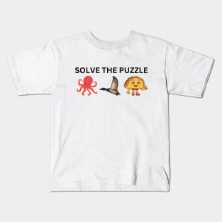 Solve the Riddle - Random Puzzle Kids T-Shirt